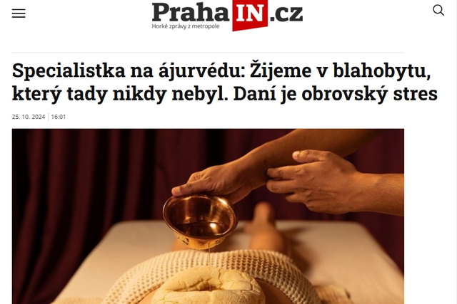 Rozhovor o Ájurvédě se Světlanou na PrahaIN.cz
